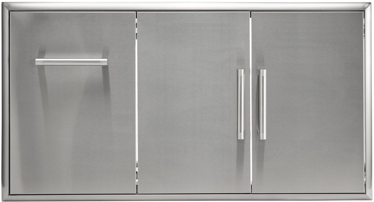 Coyote C3CDPOD 45 inch Double Access Drawer and Roll Out Trash Bin Combo in Stainless Steel