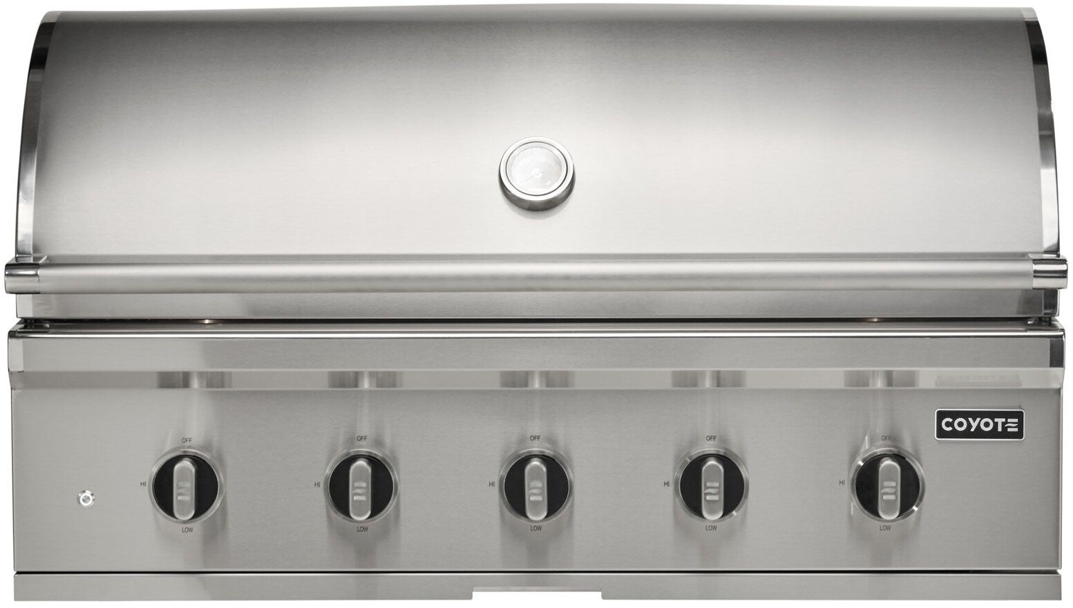 Coyote C3CL42NG 42 inch CL Series Grill with 5 Burners, 100,000 Total BTU, 945 sq. in. Grilling Area, Double Walled Hood, 304 Stainless Steel Construction (Natural Gas)