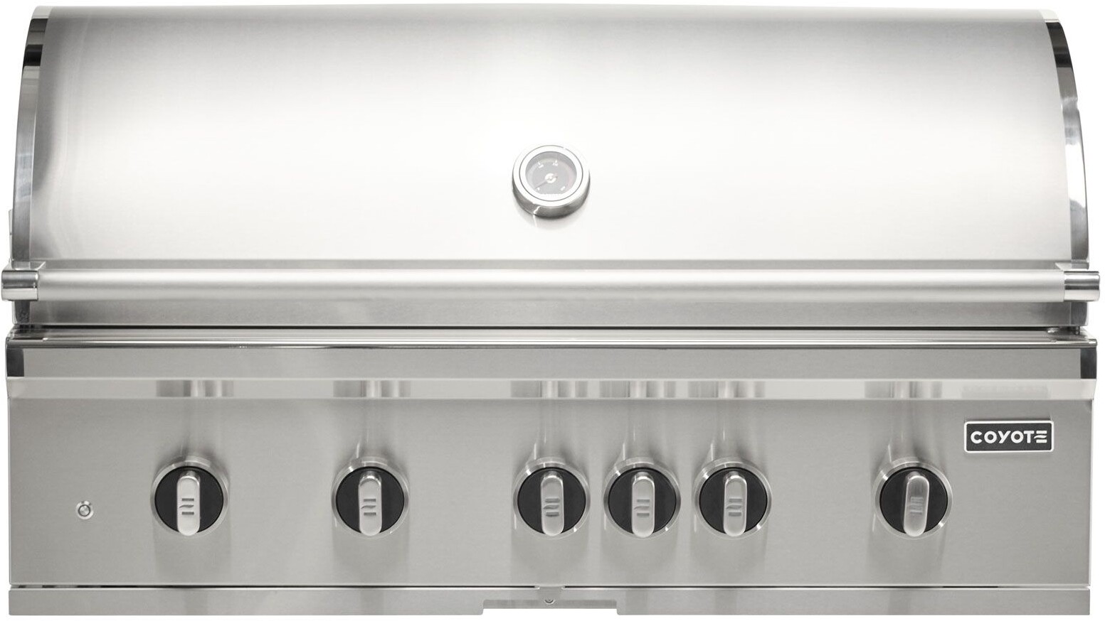Coyote C3SL42NG 42 inch SL-Series Built-In Gas Grill with 4 Stainless Steel Burners, 1 Sear Zone Burner, Rotisserie and Integrated Wind Guard in Stainless Steel (Natural Gas)