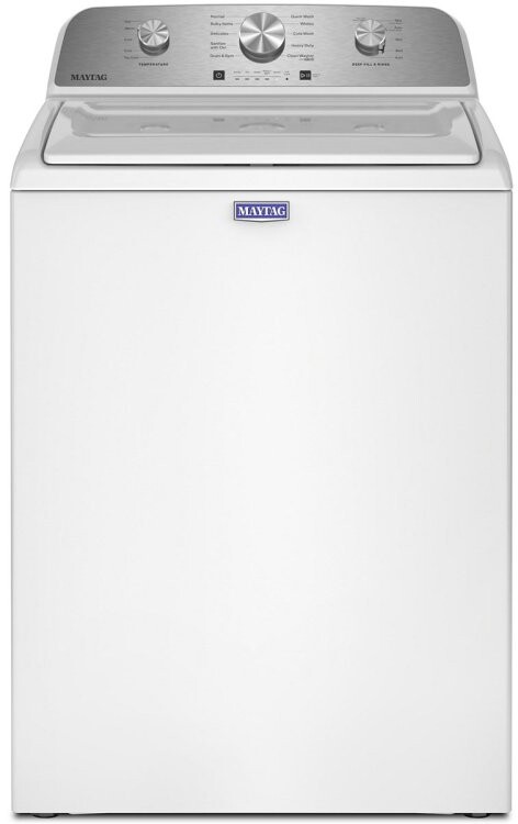 Maytag MTW4205SW 28 inch Top Load Washer with 4.2 cu. ft. Capacity, 10 Cycles, Power Agitator, Deep Fill Option, Stainless Steel Wash Basket, in White