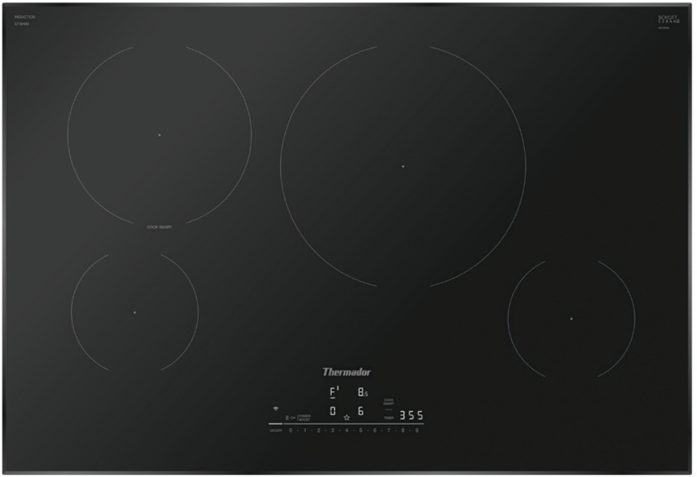 Thermador CIT304BB 30'' Frameless Induction Cooktop with 4 Elements, Black