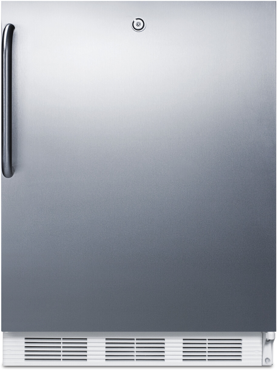 Summit CT66LWCSS Built-In Undercounter Refrigerator-Freezer - Dual Evaporator Cooling, Cycle Defrost, Stainless Steel Exterior, Lock, 5 Cu.Ft.