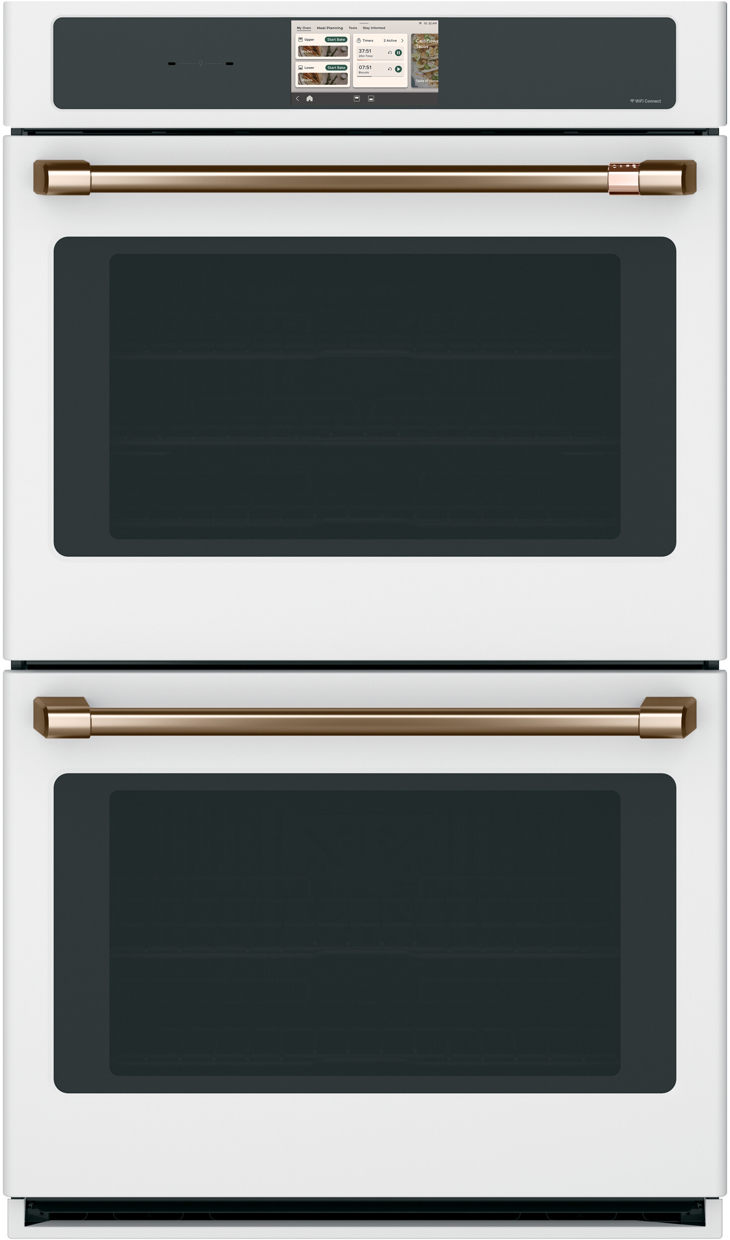 Cafe CAFÉ™ Professional Series 30" Smart Built-In Convection Double Wall Oven in Matte White size 51 5/32 H x 29 3/4 W x 26 3/4 D | CTD90DP4ZW2