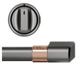 Cafe CXFCEHKPMBT Front Control Electric Knobs and Handles (Brushed Black)