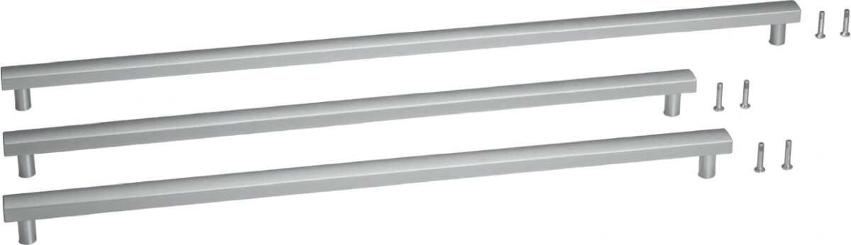 Liebherr 9900281 3Pcs Brushed Aluminum Square Handles