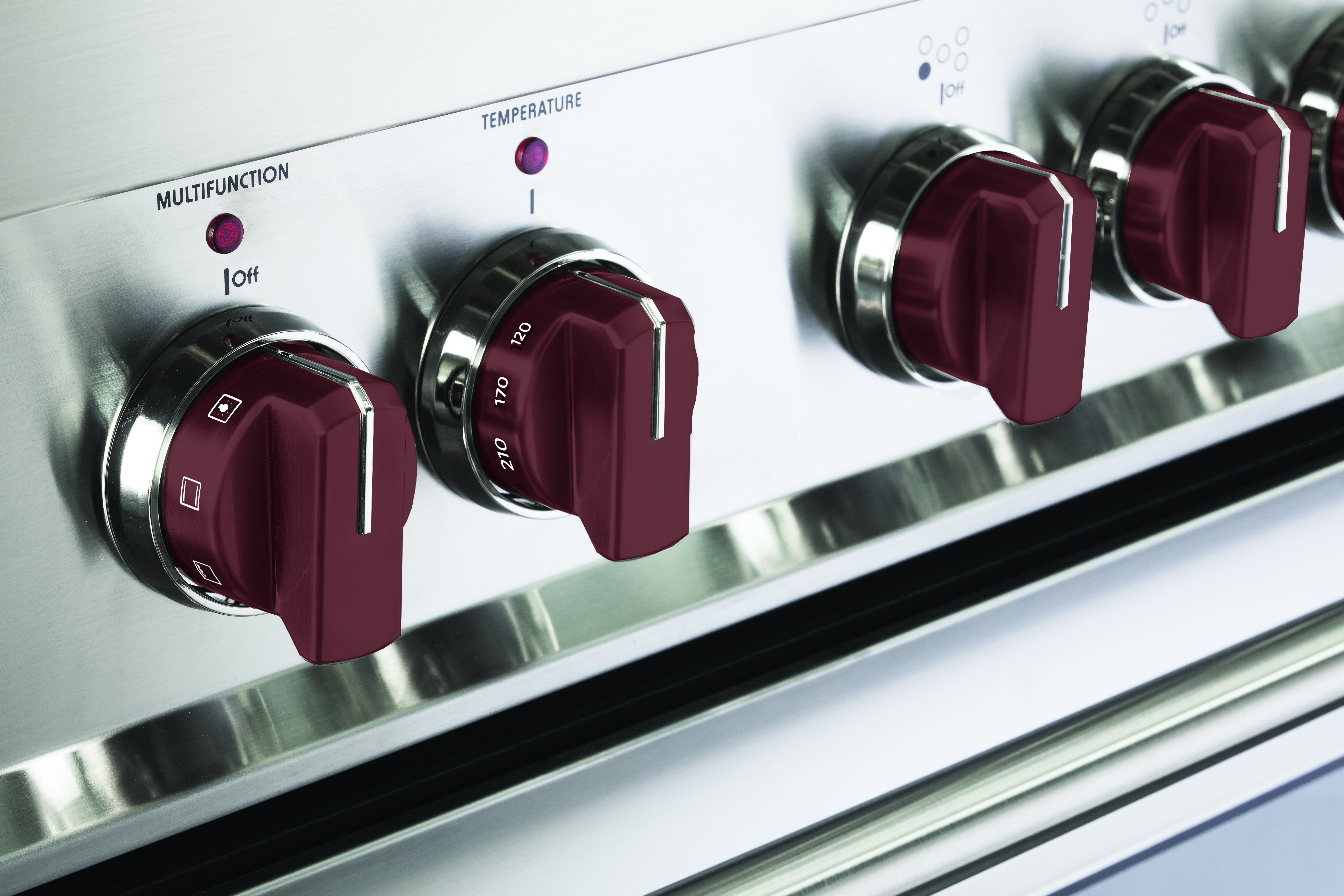 Verona VEKNDGGSBU Color Knob Set for Prima Designer Single Oven Gas Range (Burgundy)