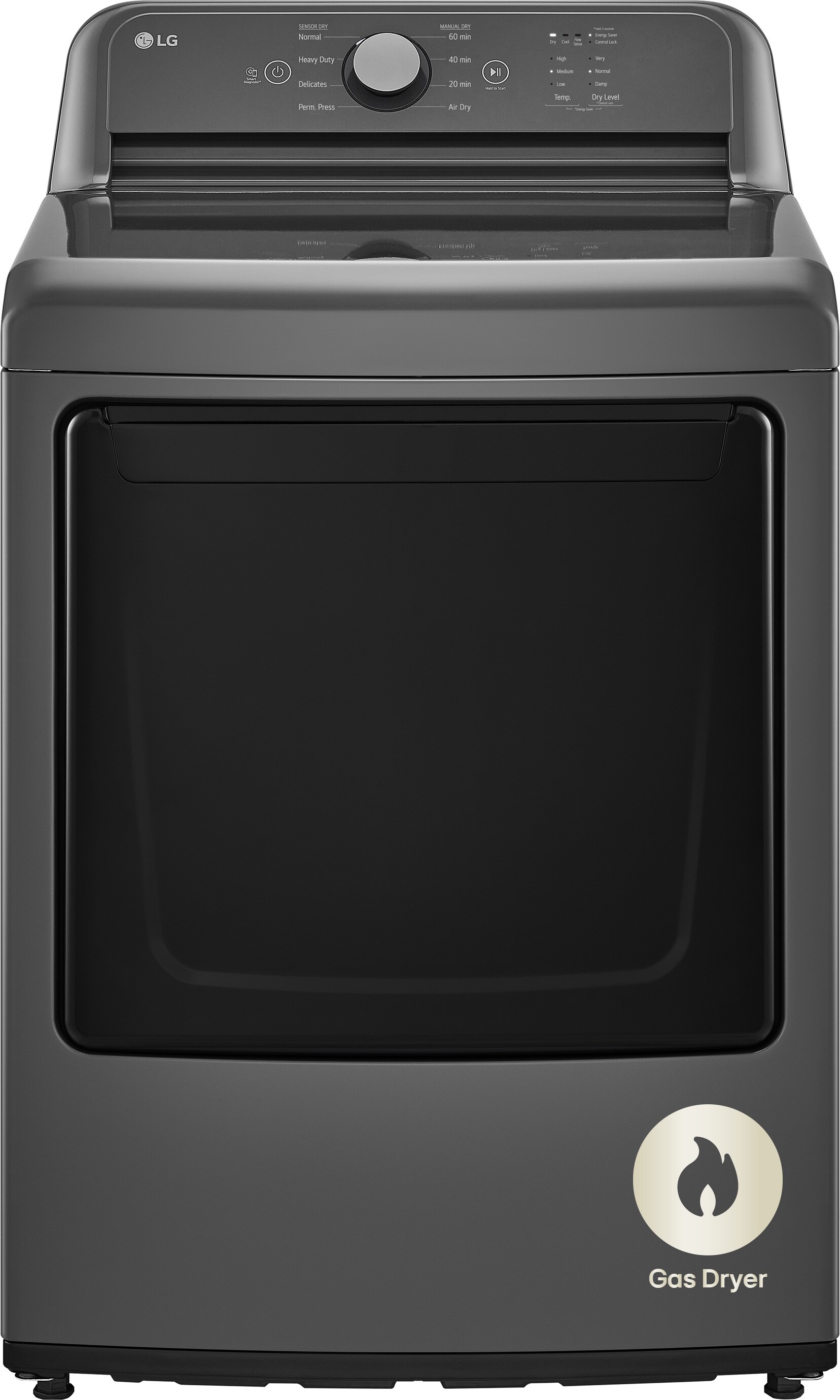 LG 73 Cu Ft Gas Front Load Dryer DLG6101M