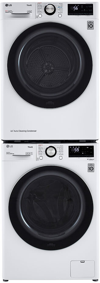 LG Front Load Washer & Dryer Set LGWADREW1455 -  WM1455HWA