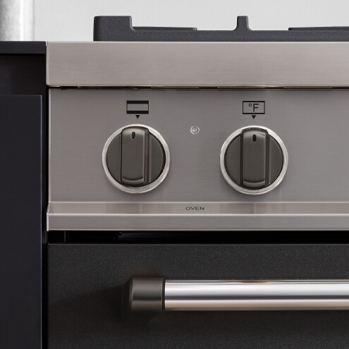 Bertazzoni DSMASGKSB Master Series Gas Knob Decor Set - 12 Knobs (Black Nickel)