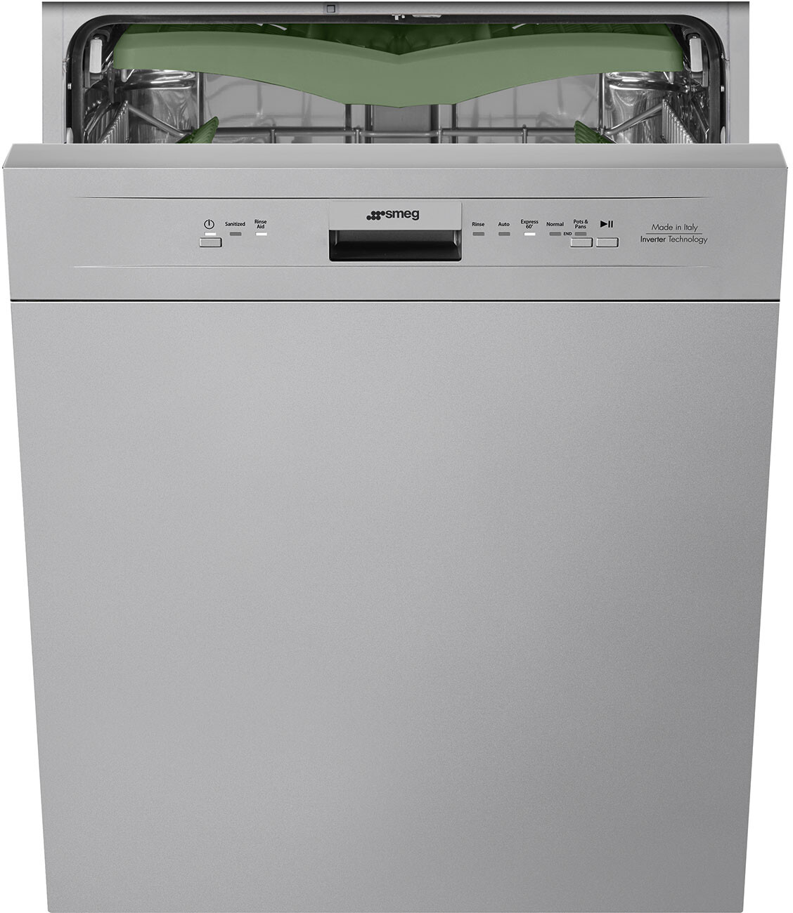 Smeg DW8210X 24 inch Built-In Dishwasher with 15 Place Settings, 5 Wash Programs, Orbital Wash System, Aquastop Protection, Stainless Steel Tub, in Stainless Steel