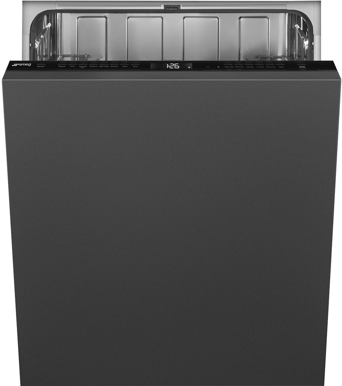 Smeg DW8600 24-inch Universal Fully Integrated Dishwasher with 15 Place Settings, 8 Wash Programs, FlexiZone and Hyclean, in Panel Ready