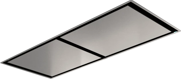 Elica ECEX60SS 60 inch Cielo Ceiling Range Hood with LED Light, Perimeter Aspiration, Remote Control, Panel Ready Integration, in Stainless Steel (Blower Sold Separately)
