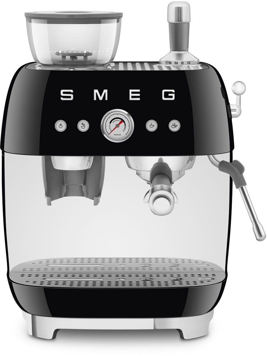 Smeg 50s Retro Style Aesthetic Espresso Coffee Machine - Black