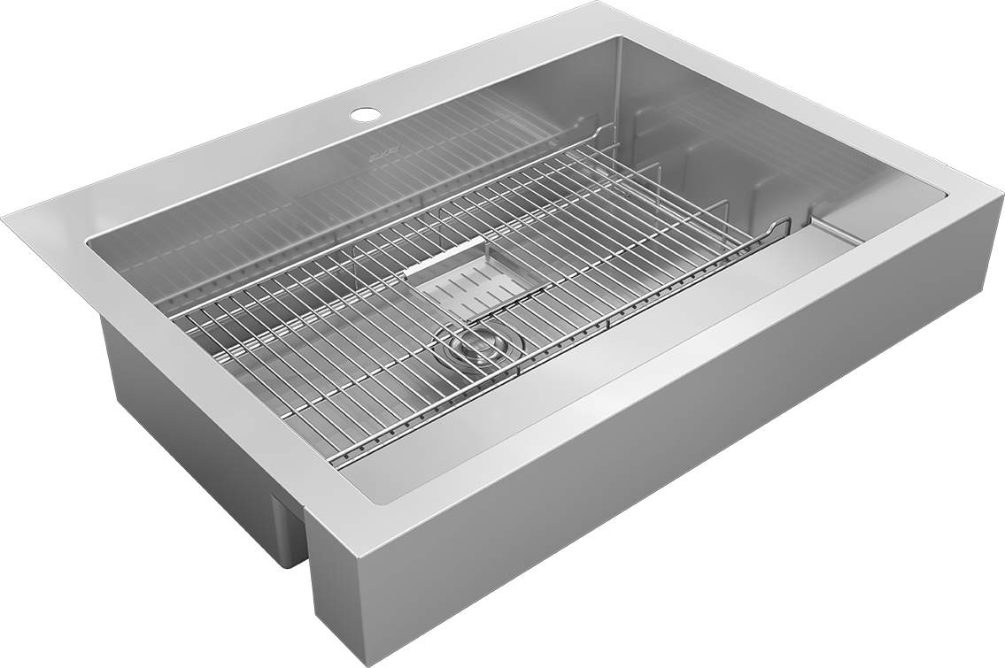 Elkay Dart Canyon Farmhouse/Apron Front Stainless Steel Rectangle Sink ELDSSF36279DBG