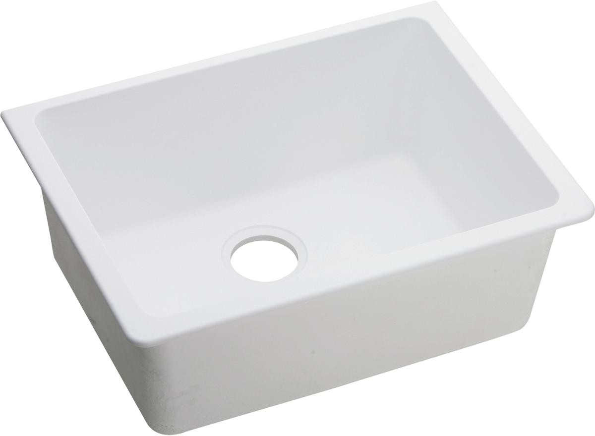 Elkay quartz classic Undermount Granite Rectangle Sink ELGU2522WH0