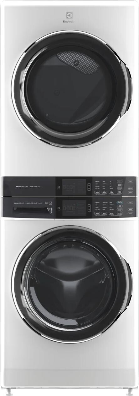 Electrolux ELTG7600AW Laundry Tower Single Unit Front Load 4.5 Cu. Ft. Washer & 8 Cu. Ft. Gas Dryer with SmartBoost Technology and Optic Whites Cycle