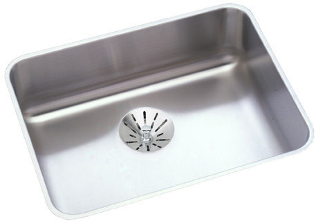 Elkay Lustertone Stainless Steel 23-1/2" x 18-1/4" x 4-3/8", Single Bowl Undermount ADA Sink with Perfect Drain (ELUHAD211545PD)