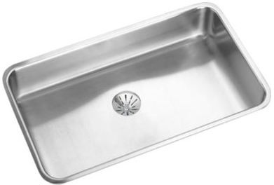 Elkay Lustertone Stainless Steel 30-1/2" x 18-1/2" x 5-3/8", Single Bowl Undermount ADA Sink with Perfect Drain (ELUHAD281655PD)