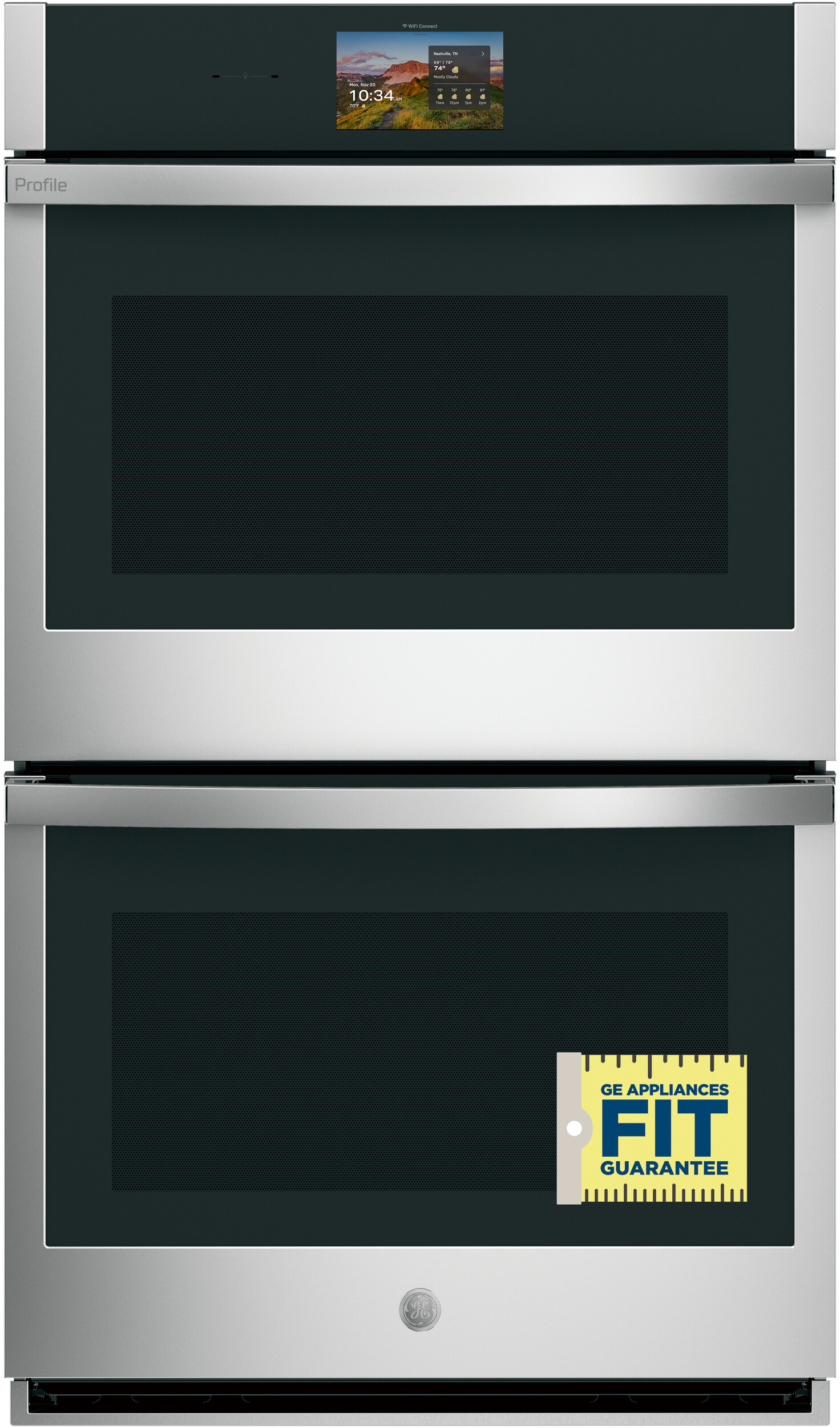 GE Profile PTD7000SZSS 30 inch Smart Built-In Convection Double Wall Oven with 10 cu. ft. Total Capacity, True European Convection with Direct Air, No Preheat Air Fry and Precision Cooking in Stainless Steel