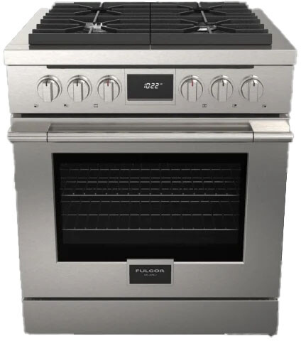 400 30"" Dual Fuel Natural Gas Range - Fulgor Milano F4PDF304S1