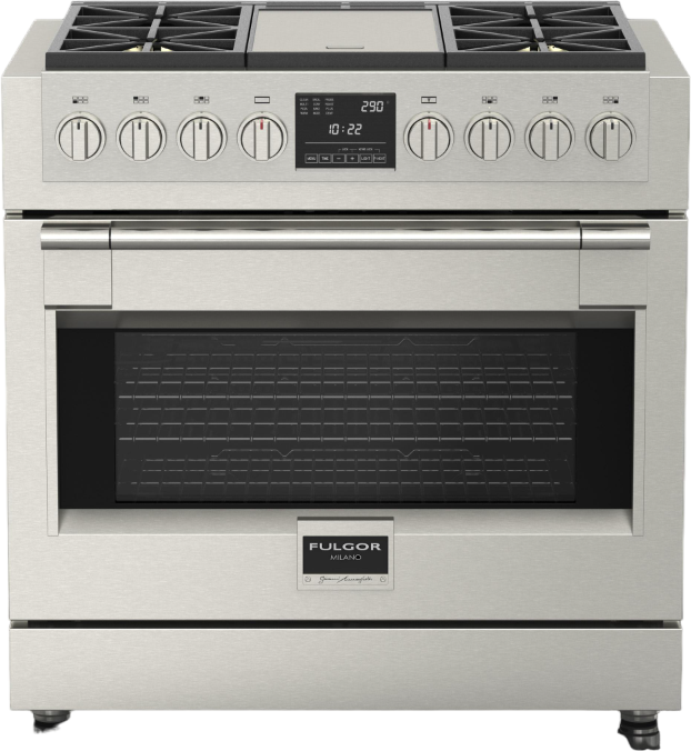 Sofia 600 36"" Dual Fuel Natural Gas Range - Fulgor Milano F6PDF364GS1