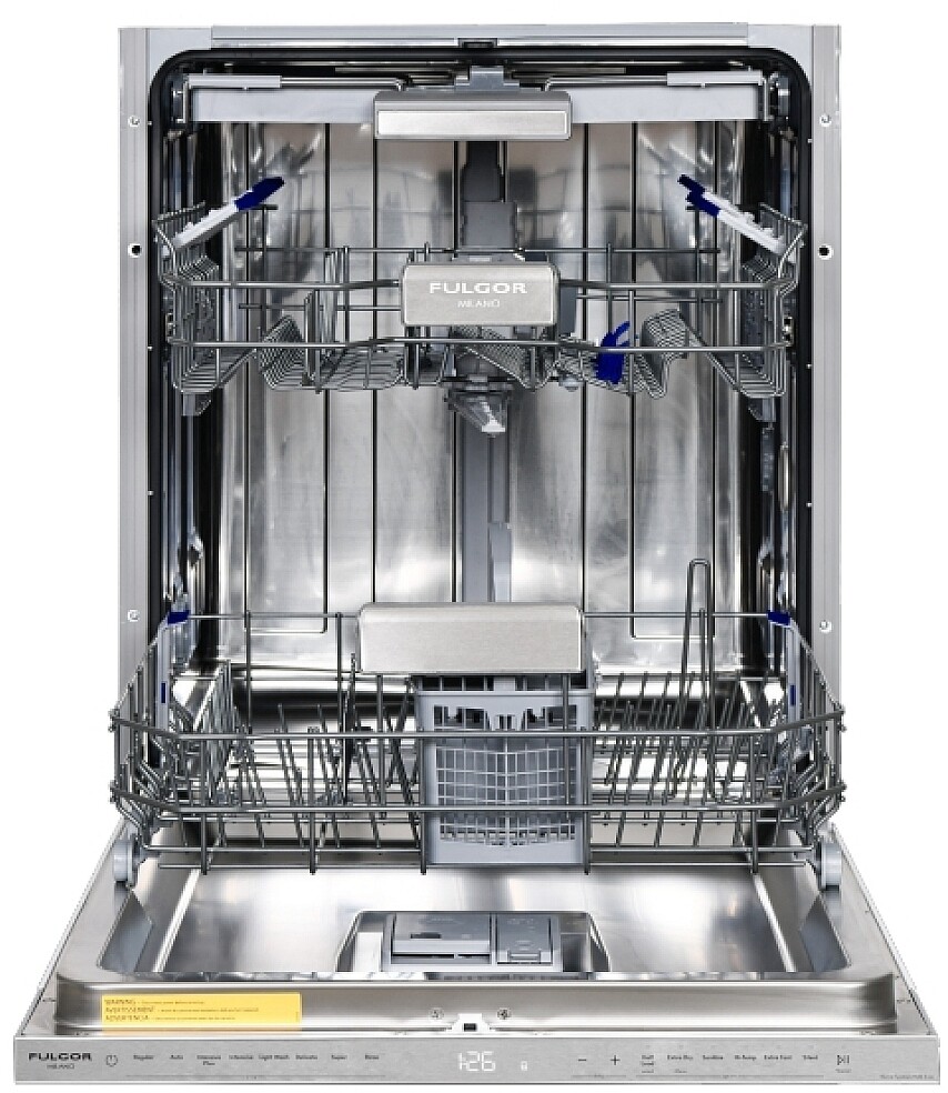 Fulgor Milano F7DWS24FI1 24" Overlay Built-In Dishwasher - 15 Place Setting Capacity, 3rd Rack, Turbo Dry, Panel Ready