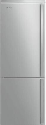 28 Inch Portofino 28"" Counter Depth Bottom Freezer Refrigerator - Smeg FA490ULX