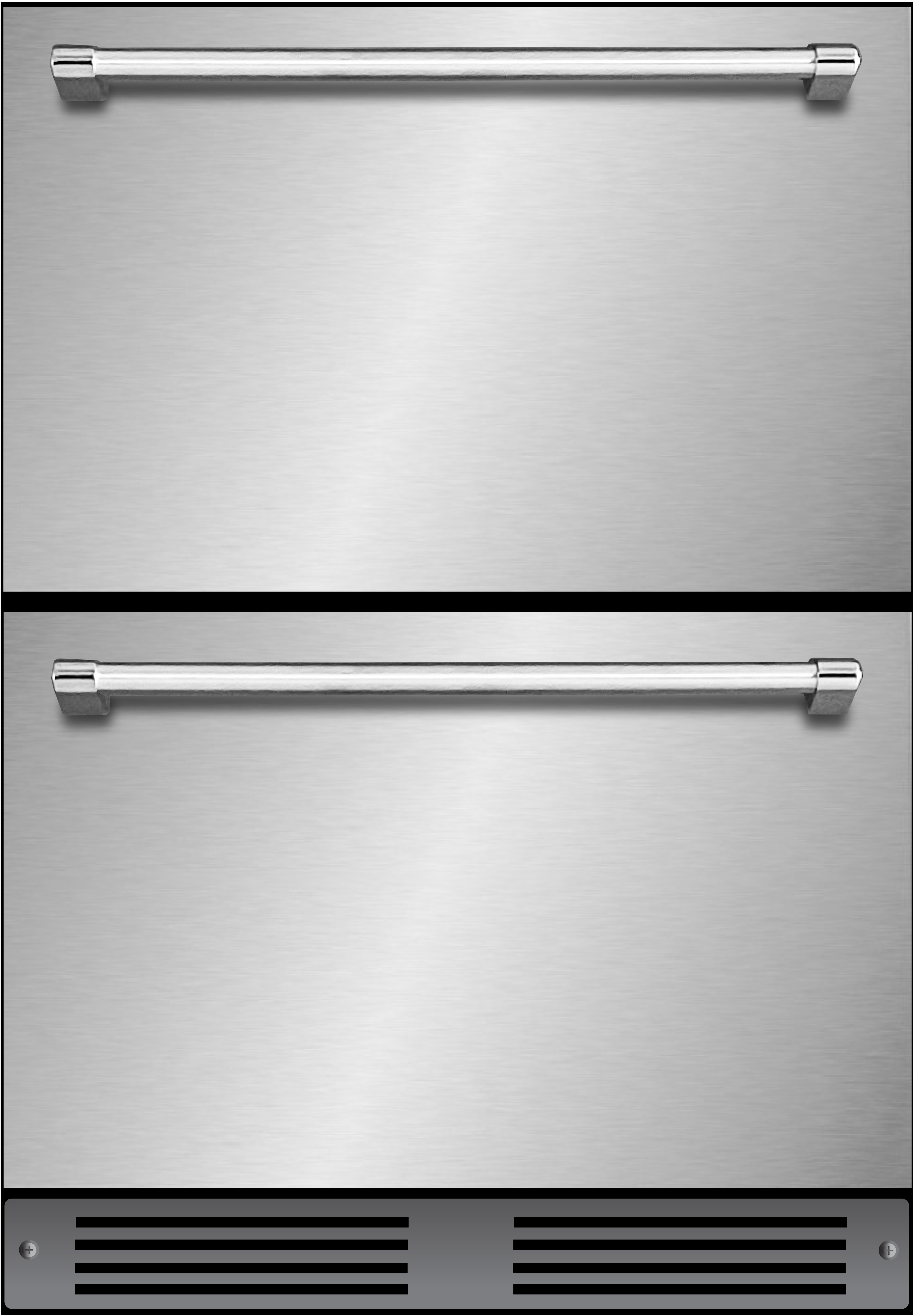 XO XOU24RDS 24 inch Refrigerator Drawer with 5.2 cu. ft. Capacity, Thermal-Efficient Cabinet, Elegant Tri-Color Illumination, Adjustable Grip Divider Included In Top Drawer, in Stainless Steel