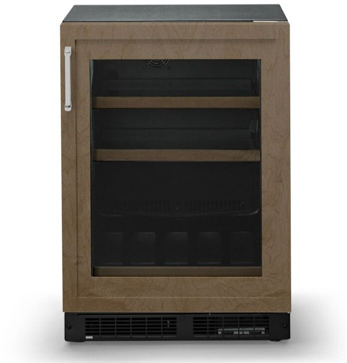 Viking FBUI5242G 24 inch 5 Series Undercounter Beverage Center with 5.5 cu. ft. Capacity, 3-in-1 Split Convertible Shelves, LED Theater-Style Lighting and Reversible Glass Door in Panel Ready