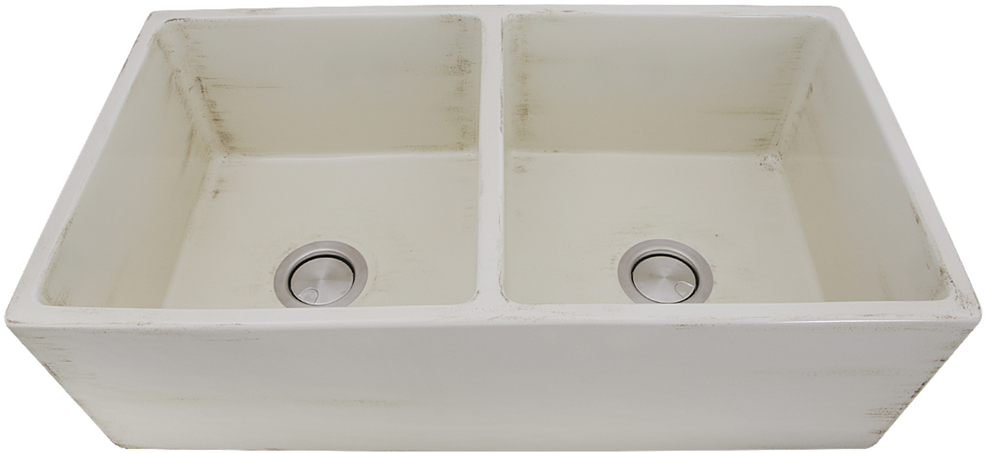 Nantucket Sinks Vineyard Undermount Fireclay Rectangle Sink FCFS3318DSHABBYSTRAW