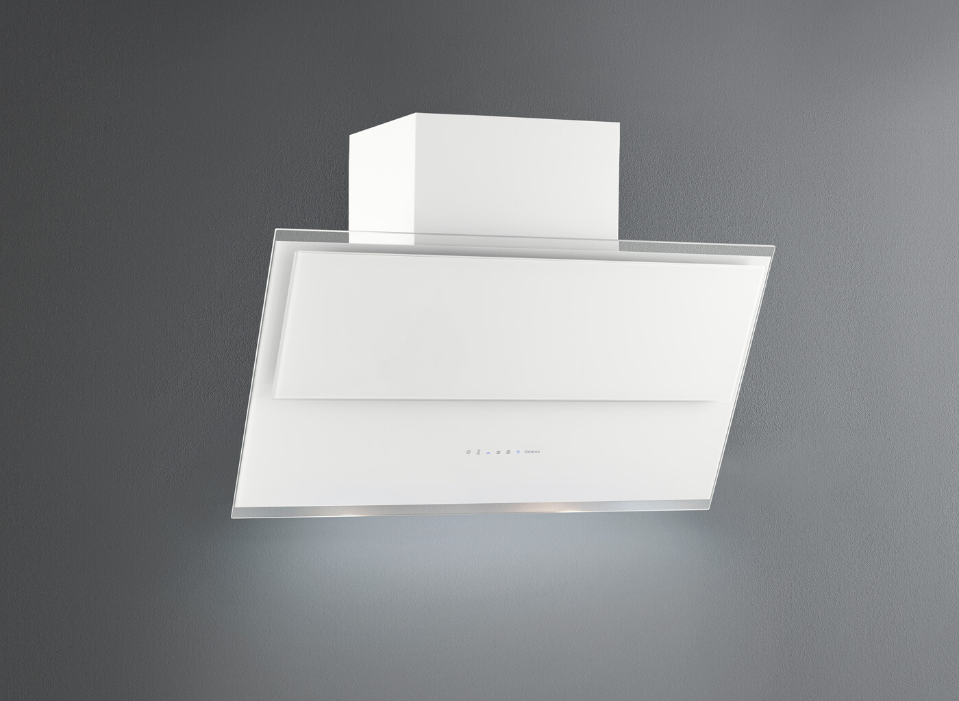Falmec FDVER36W5WH 36 inch Verso NRS Wall Range Hood with 500 CFM, NRS Technology, LED Lighting and Metallic Filters (White Glass)