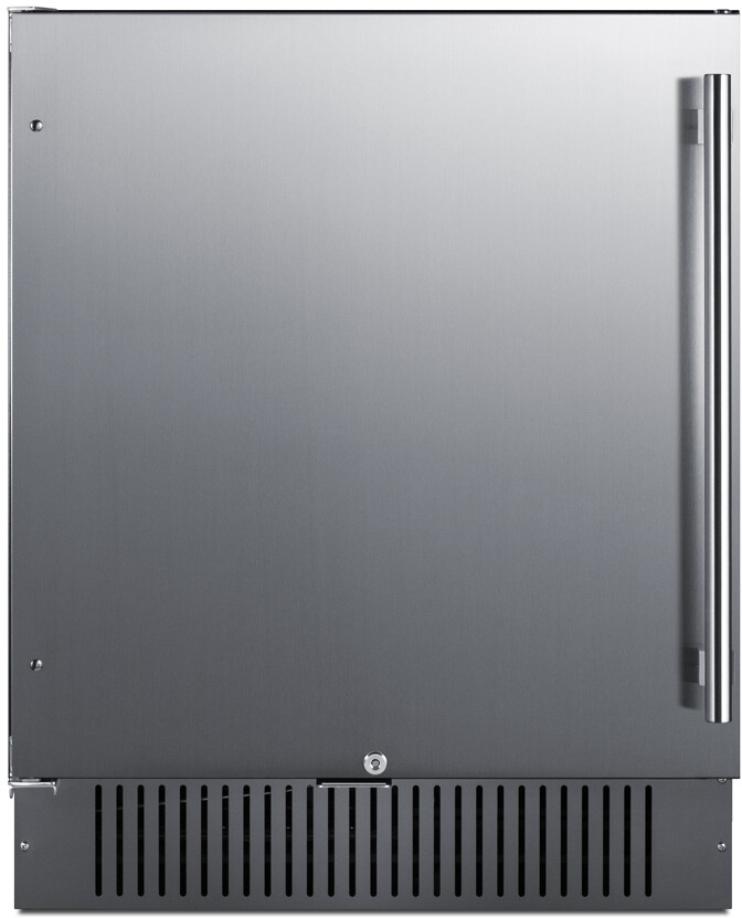 Summit FF27BSSLHD 27" Wide Built-In All-Refrigerator - Stainless Steel Door, LED Lighting, Factory-Installed Lock, Kitchen Refrigerator