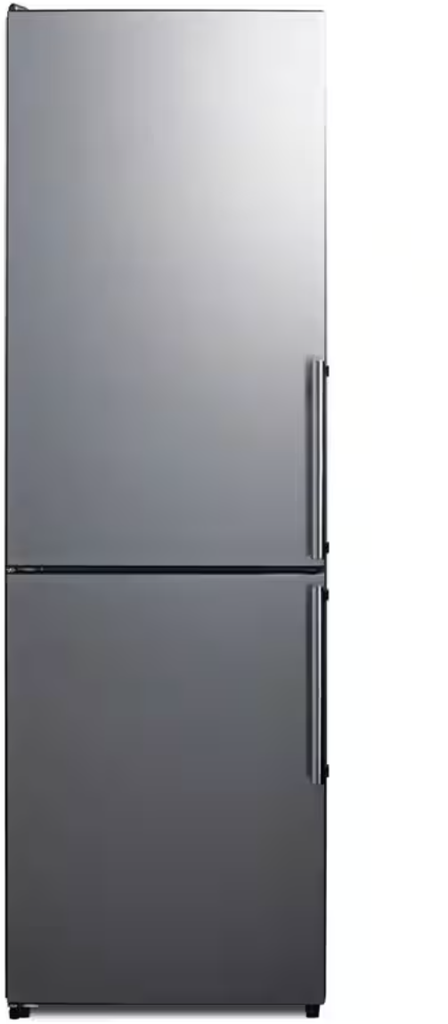Summit Appliance 24" W Stainless Steel Door Bottom Freezer Refrigerator