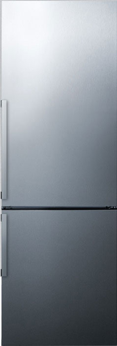 24 Inch 24"" Counter Depth Bottom Freezer Refrigerator - Summit FFBF247SSIMLHD