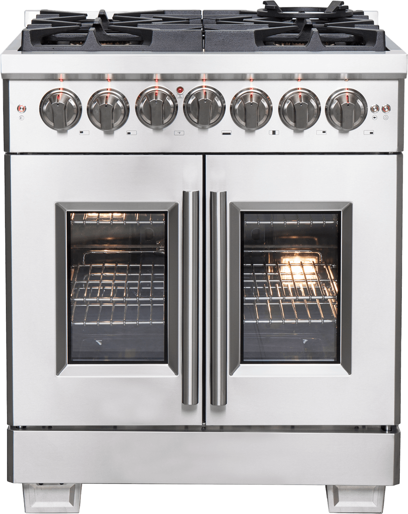 Forno Appliances - Capriasca 4.32 Cu. Ft. Freestanding Dual Fuel Range with French Doors and Convection Oven