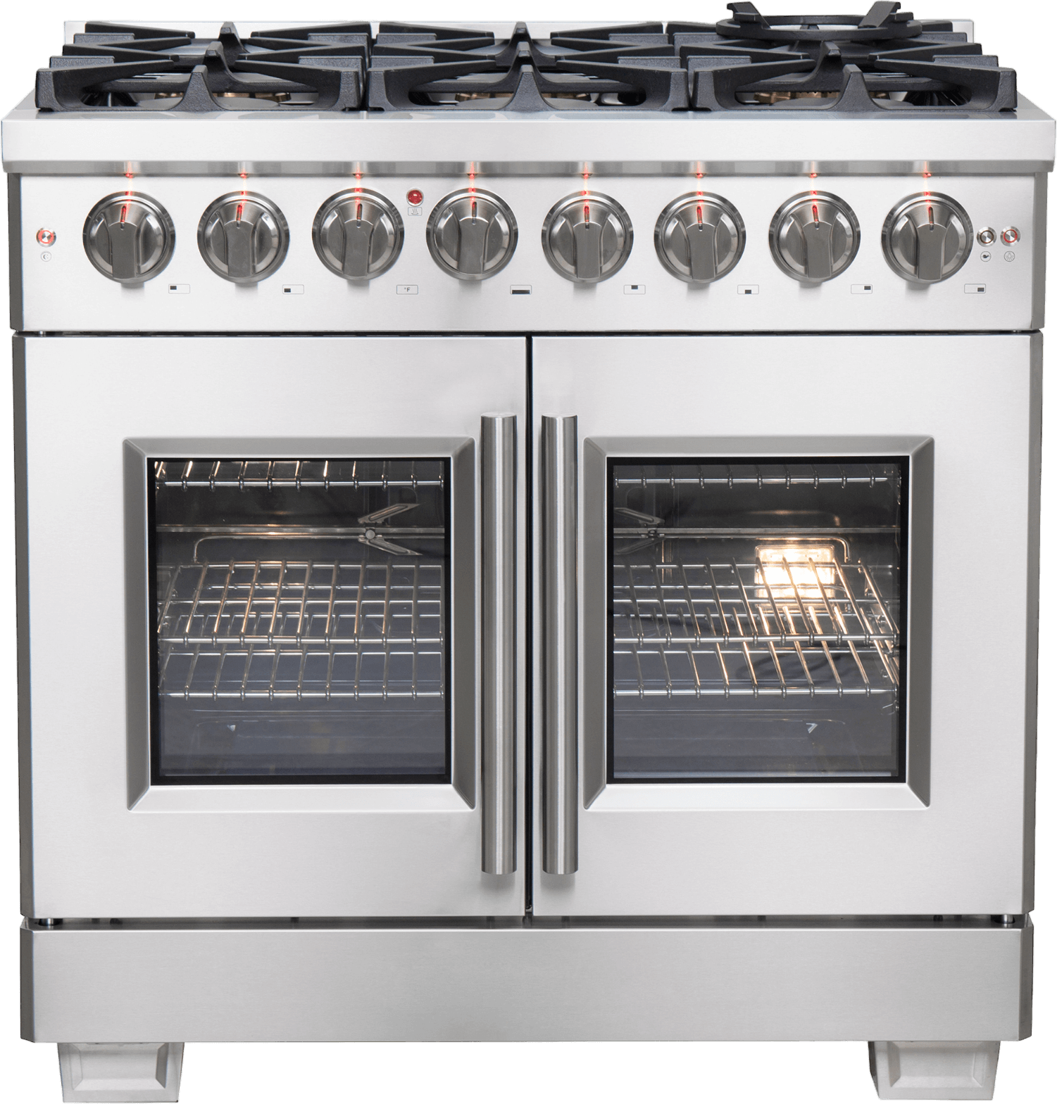 Forno Appliances - Capriasca 5.36 Cu. Ft. Freestanding Dual Fuel Range with French Doors and Convection Oven