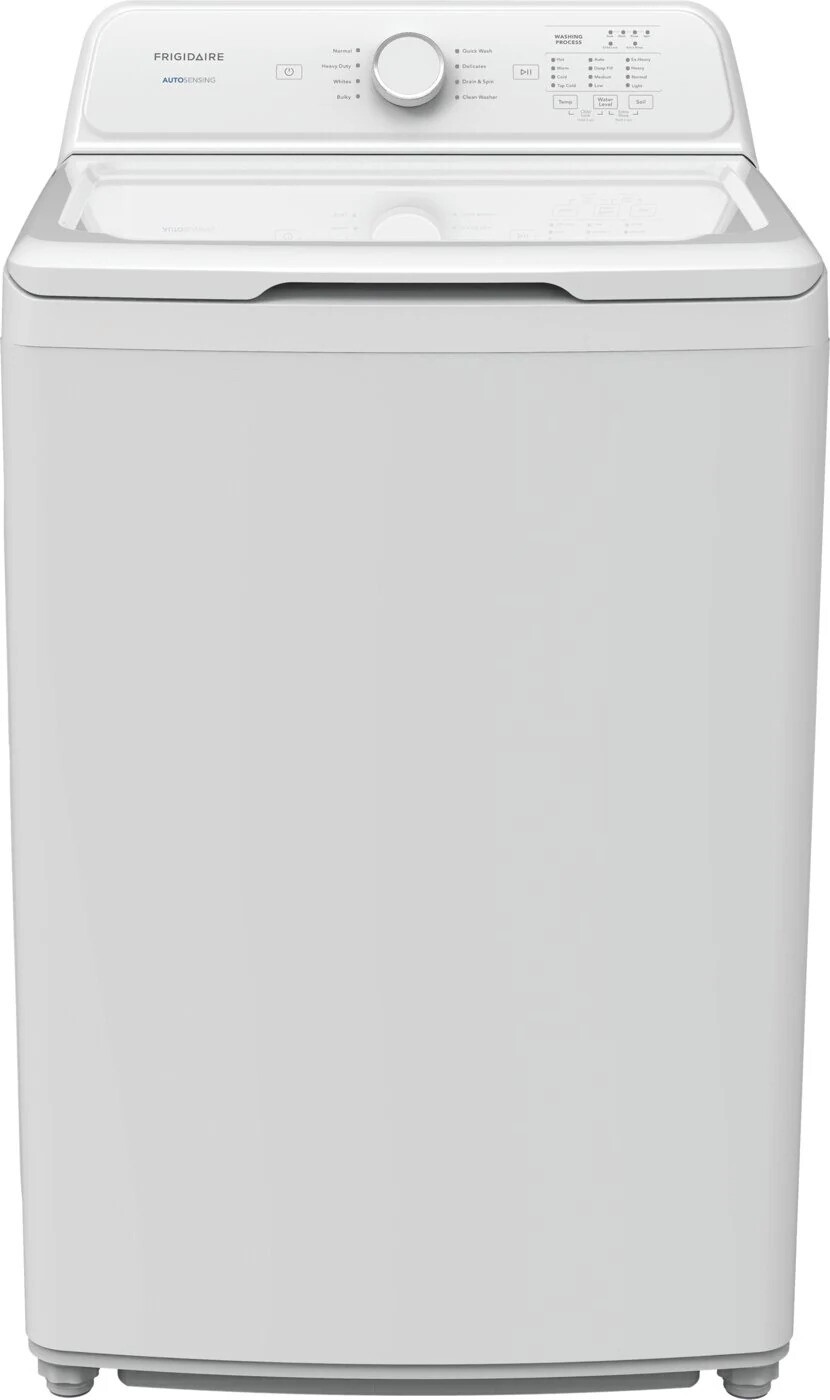 Frigidaire FLVW7000AW 26 inch Top Load Washer with  4.1 cu. ft. Capacity, 8 Wash Cycles, Stainless Steel Drum, 40 Minute Fast Wash, in White