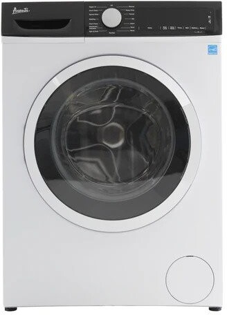 Avanti FLW22V0W 24 inch Front Load Washer with 2.2 cu. ft. Capacity, 15 Automatic Cycles, Stainless Steel Tub and Extra Rinse Option in White