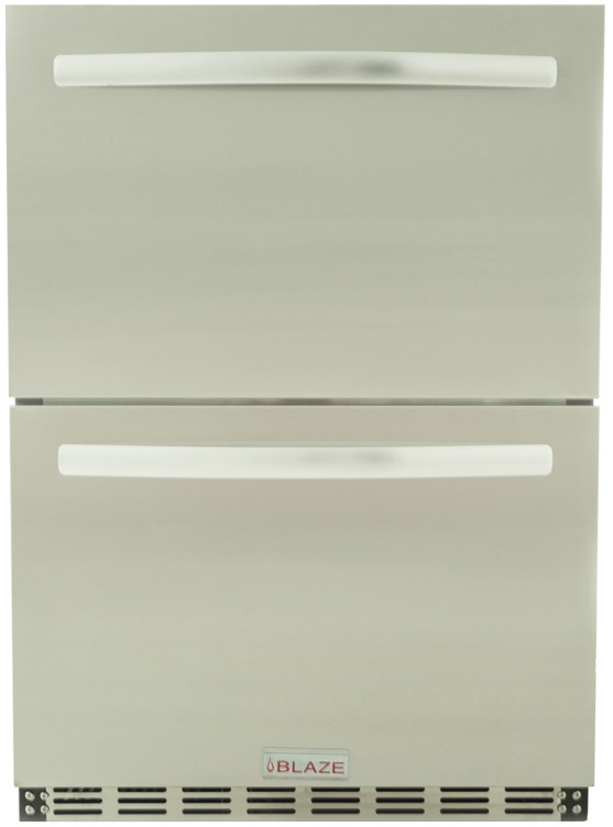 Blaze Grills BLZSSRFDBDR51 5.1 Cu. Ft. Outdoor Rated Double Drawer Refrigerator - 304 Stainless Steel, Digital Thermostat, LED Lighting