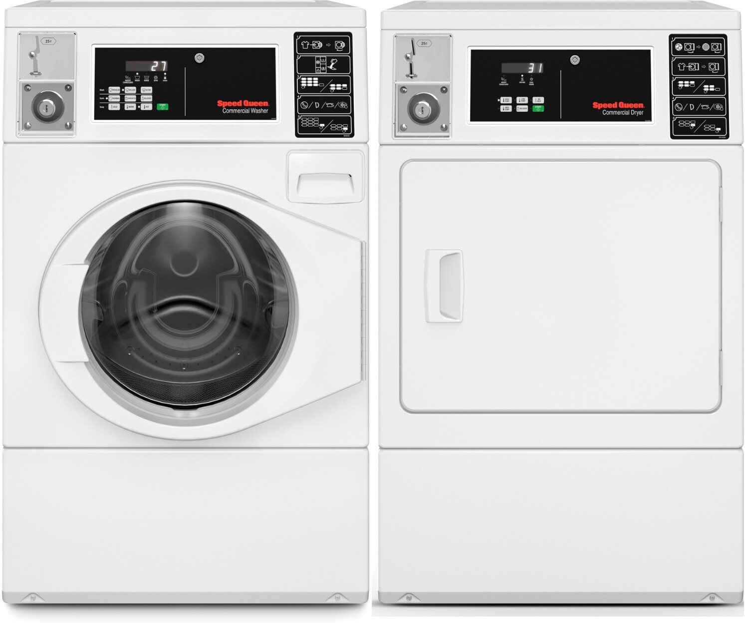 Speed Queen Front Load Washer & Dryer Set SQCWADREW60101