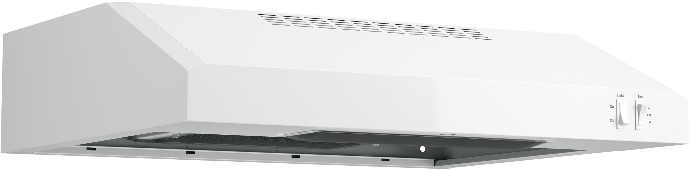 GE JVX3240DJWW 24 inch Under Cabinet Convertible Hood with 200 CFM Venting System, Cooktop Lighting (White)