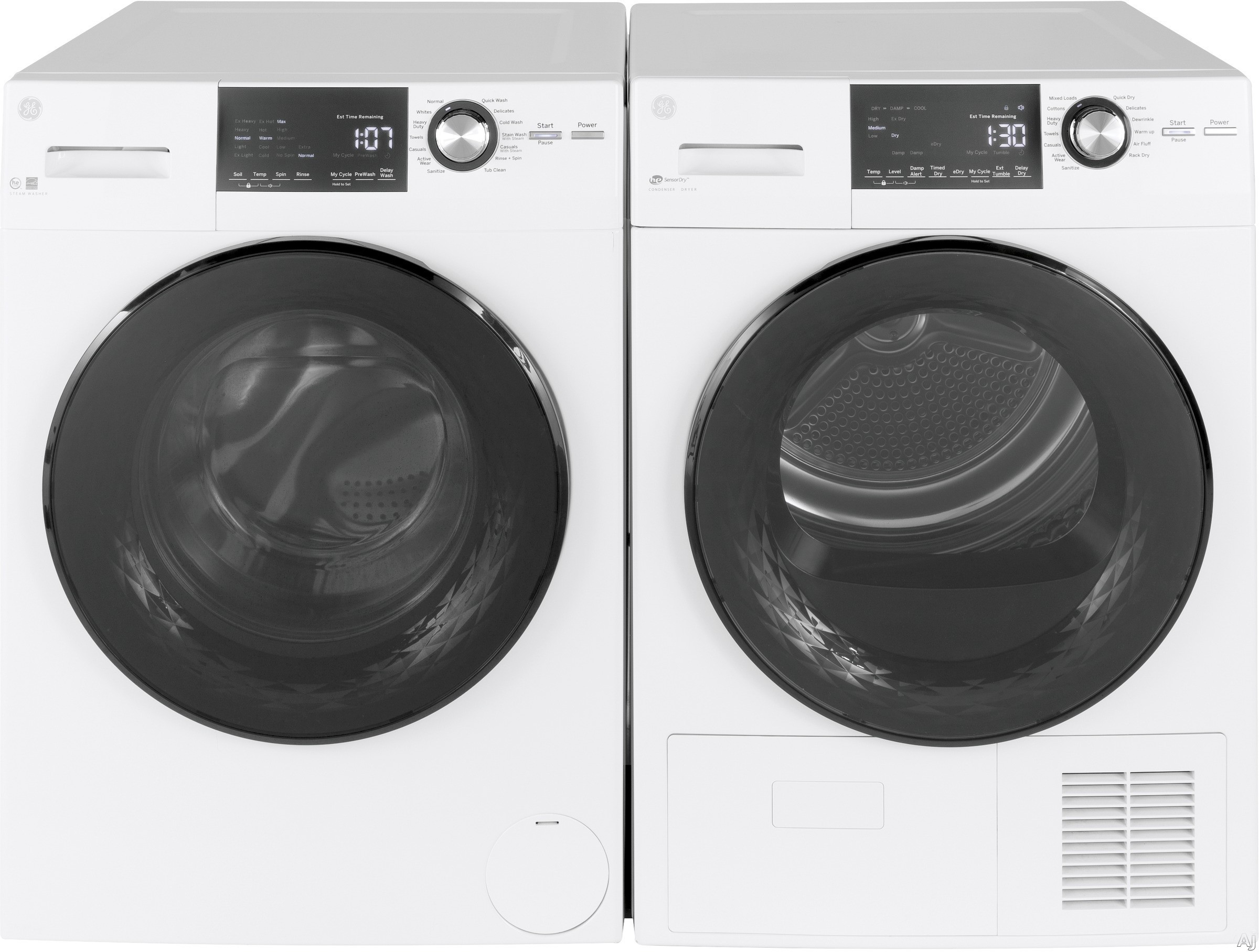 GE Front Load Washer & Dryer Set GEWADREWD14831