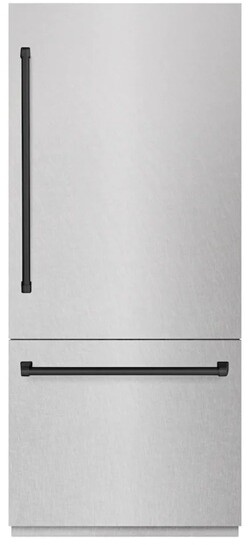 ZLINE 36 Inch Autograph 36" Built In Counter Depth Bottom Freezer Refrigerator GRBITZSN36MB - View 2 | Fridge.com