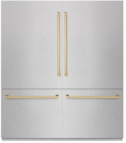 ZLINE 72 Inch autograph 72" Built In Counter Depth French Door Refrigerator GRBITZSN72CB | Fridge.com