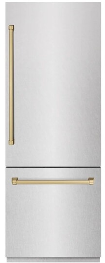 ZLINE 30 Inch Autograph 30" Built In Counter Depth Bottom Freezer Refrigerator GRBIVZSN30CB - View 2 | Fridge.com