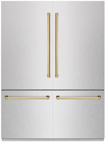 ZLINE 60 Inch autograph 60" Built In Counter Depth French Door Refrigerator GRBIVZSN60G | Fridge.com