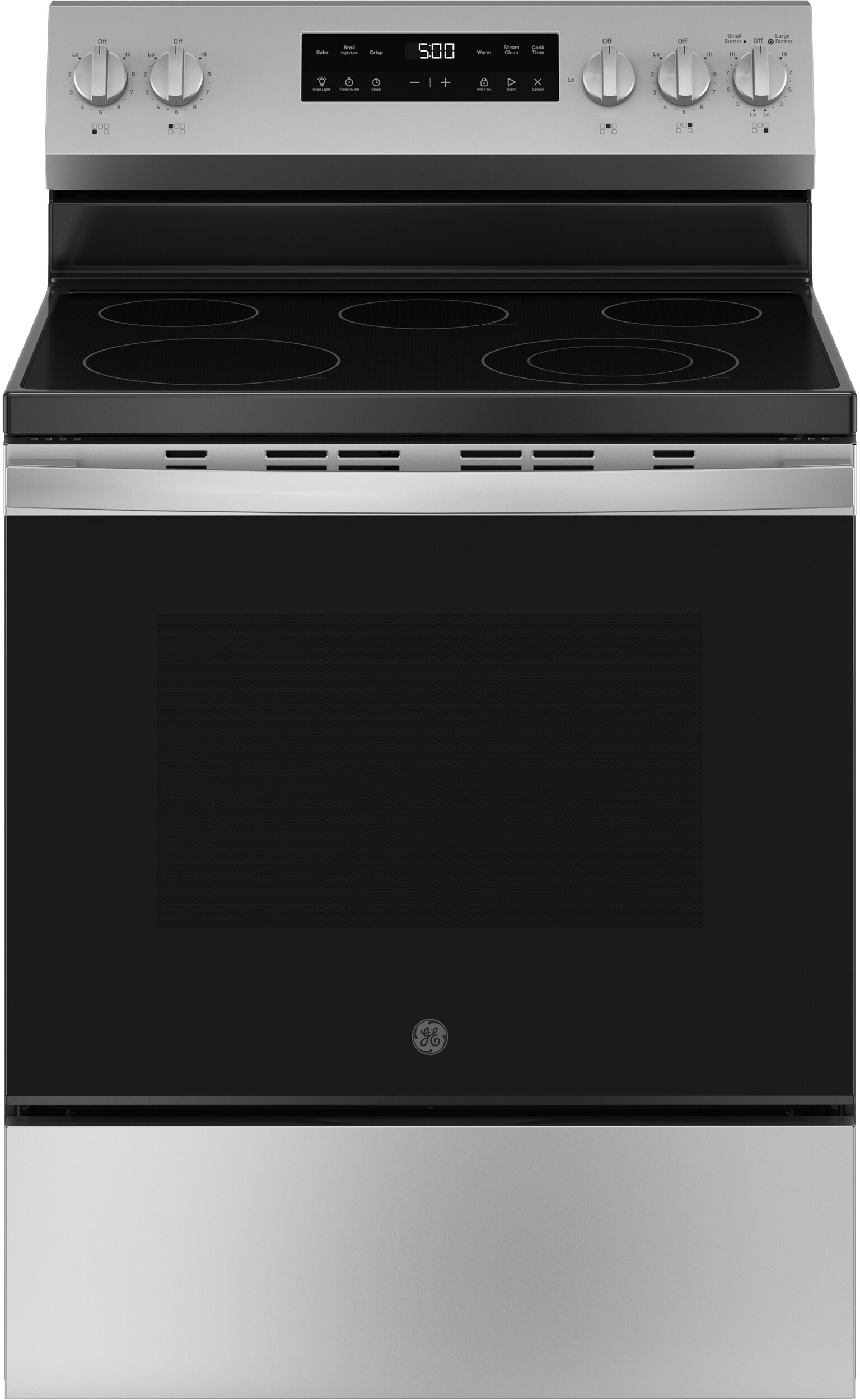 GE® ENERGY STAR® 30" Free-Standing Electric Range with Crisp Mode in Stainless Steel size 47.25 H x 30 W x 27.875 D | GRF500SVSS