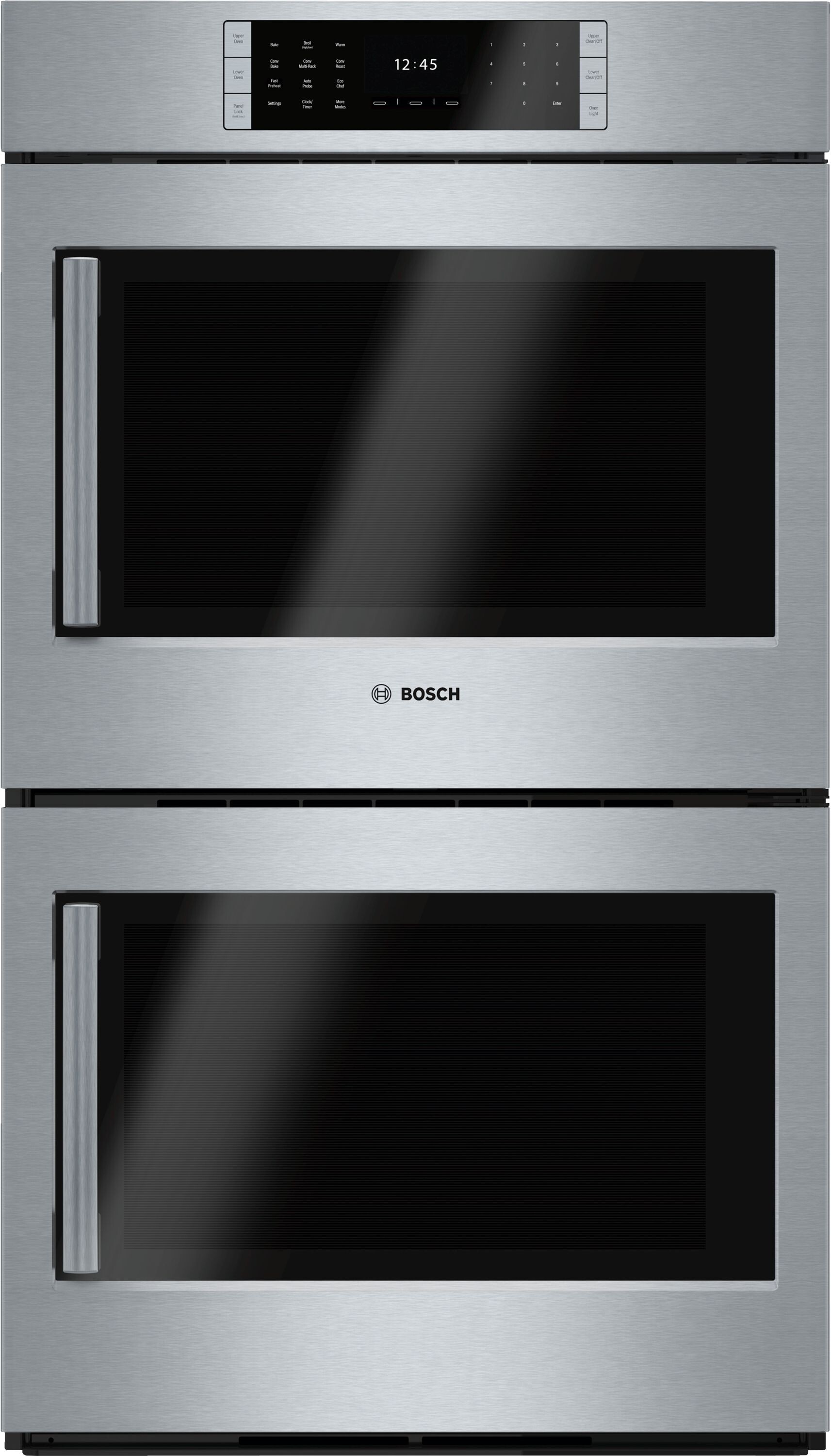 Bosch HBLP651RUC Benchmark Series 30 inch Double Wall Oven with 9.2 cu. ft. Total Capacity, SideOpening Door, Self-Clean, Convection Multi-Rack and Star-K Certified, in Stainless Steel (Right Hinge)