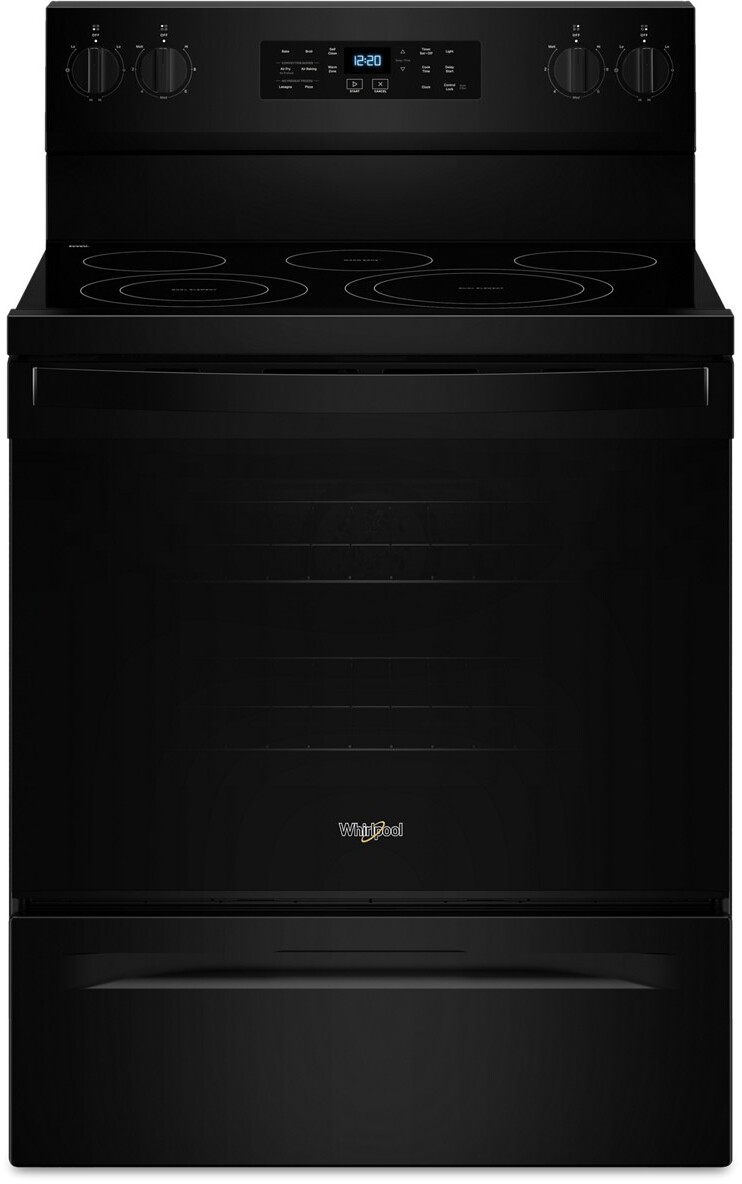 Whirlpool - 5.3 Cu. Ft. Freestanding Single Electric Range with Steam Air Fry and Air Baking