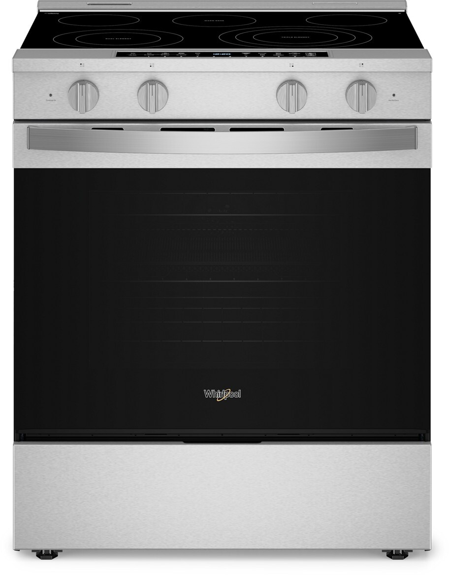 Whirlpool - 5.3 Cu. Ft. Slide-In Electric True Convection Range with Air Cooking Technology and WipeClean Coating